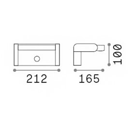 Applique murale d'extérieur moderne Ideal Lux SWIPE avec capteur crépusculaire et détecteur de mouvement