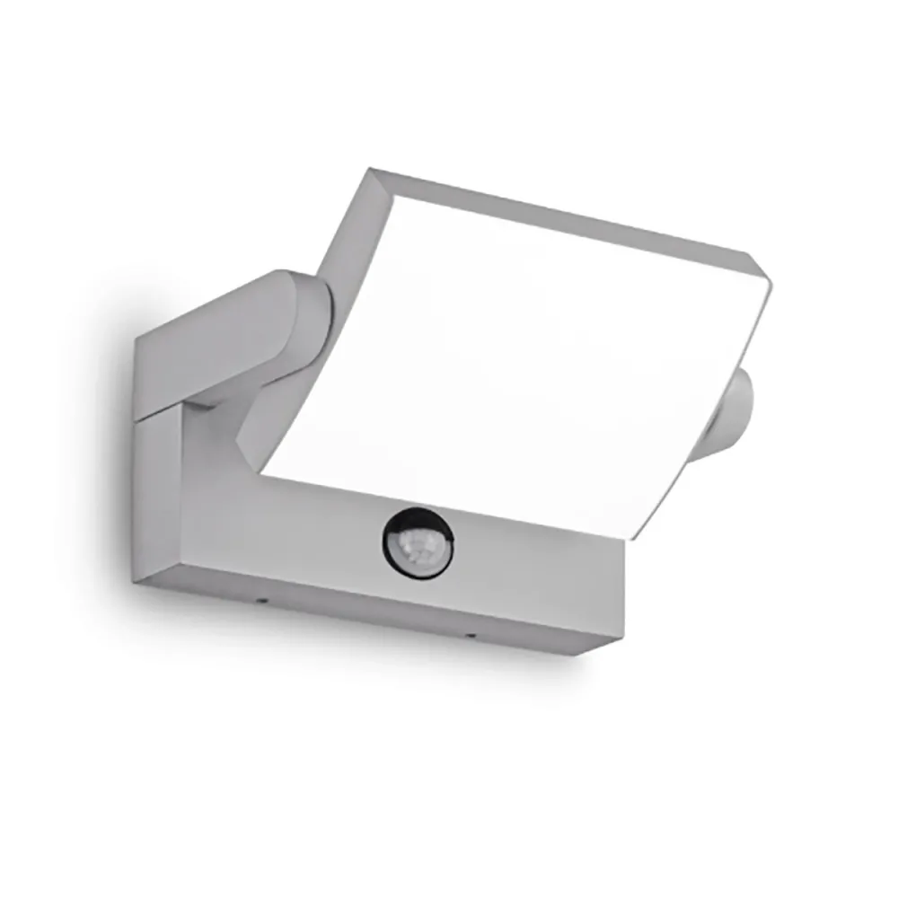 Aplique de pared exterior moderno Ideal Lux SWIPE con sensor crepuscular y sensor de movimiento