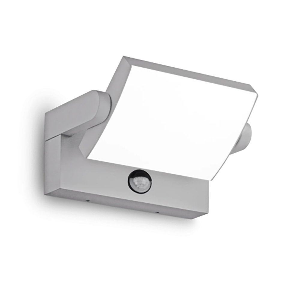 Applique murale d'extérieur moderne Ideal Lux SWIPE avec capteur crépusculaire et détecteur de mouvement