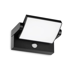 Aplique de pared exterior moderno Ideal Lux SWIPE con sensor crepuscular y sensor de movimiento