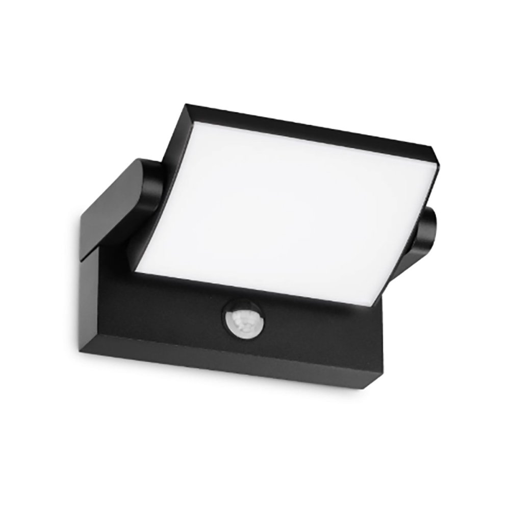 Aplique de pared exterior moderno Ideal Lux SWIPE con sensor crepuscular y sensor de movimiento