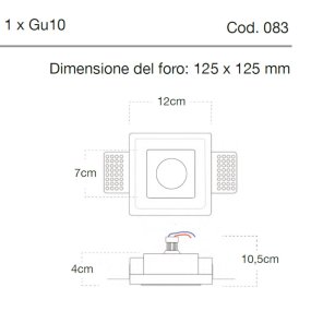 Foco empotrable Lampadari Bartalini PEED 083 GU10 LED