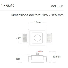 Spot encastré Lampadari Bartalini PEED 083 GU10 LED