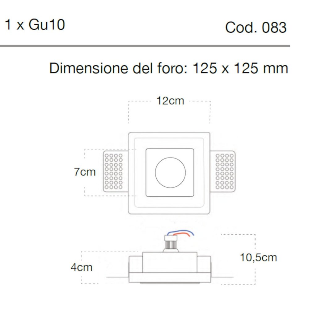 Einbaustrahler Lampadari Bartalini PEED 083 GU10 LED