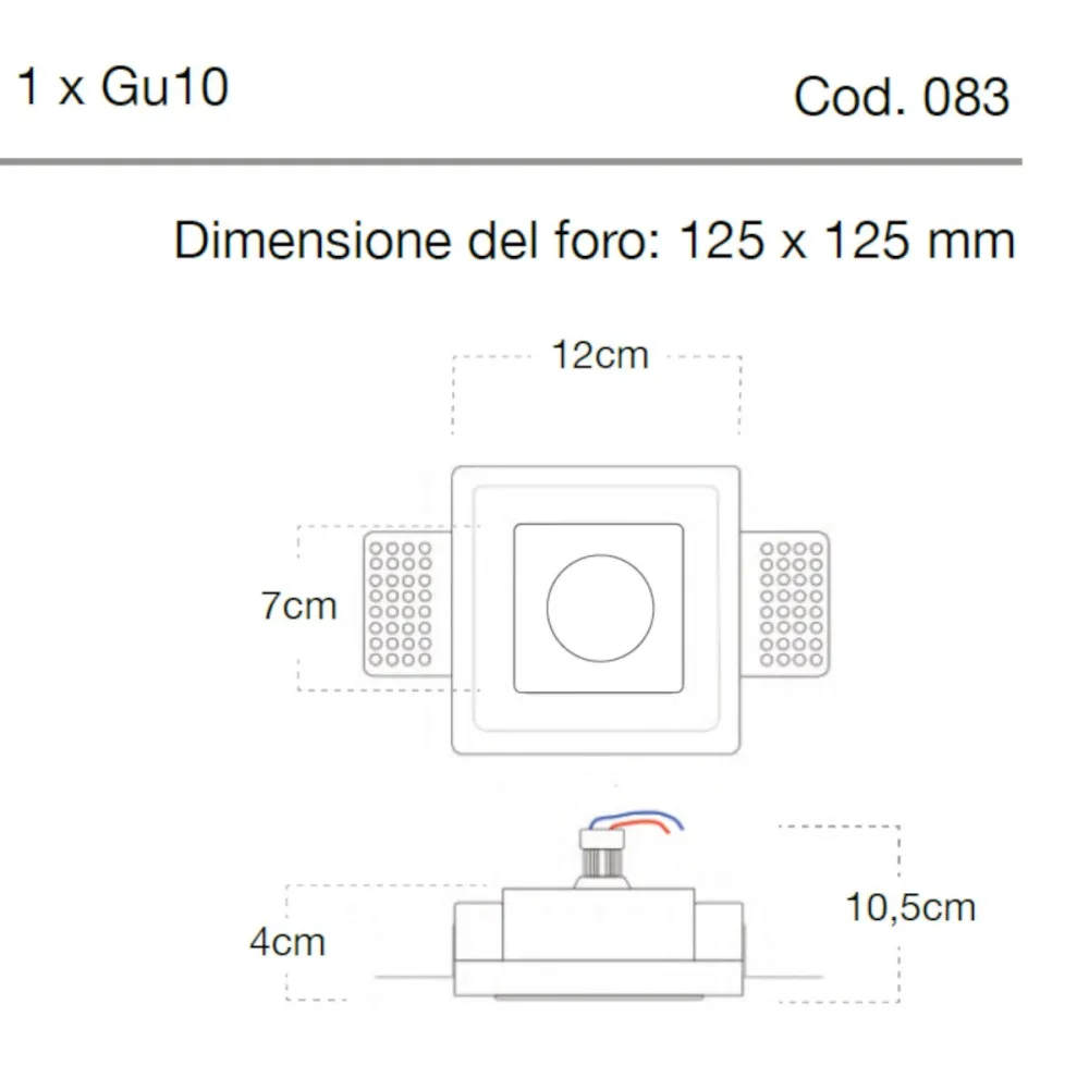 Faretto incasso Lampadari Bartalini PEED 083 GU10 LED