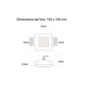 Faretto incasso Lampadari Bartalini IRTELLEV 090 GU10 LED