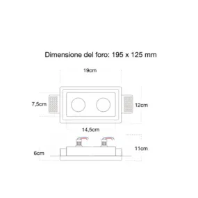 Faretto incasso Lampadari Bartalini GIB HOLE 096 GU10 LED