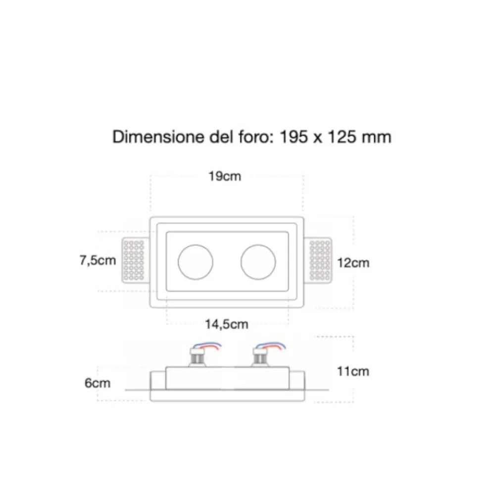 Faretto incasso Lampadari Bartalini GIB HOLE 096 GU10 LED