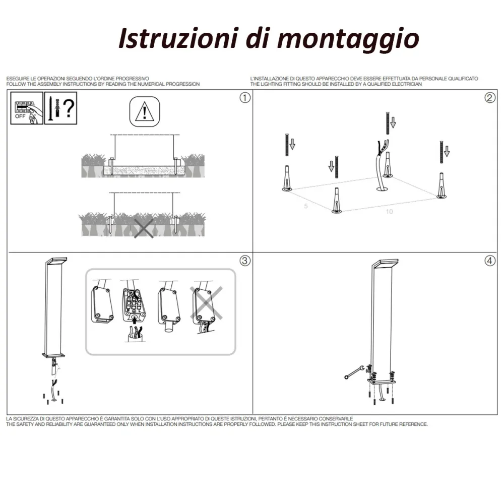 Lampioncino classico esterno Ideal Lux STYLE PT H100 322452 322438