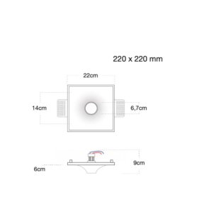 Einbaustrahler Lampadari Bartalini SIRAP 387 GU10 LED