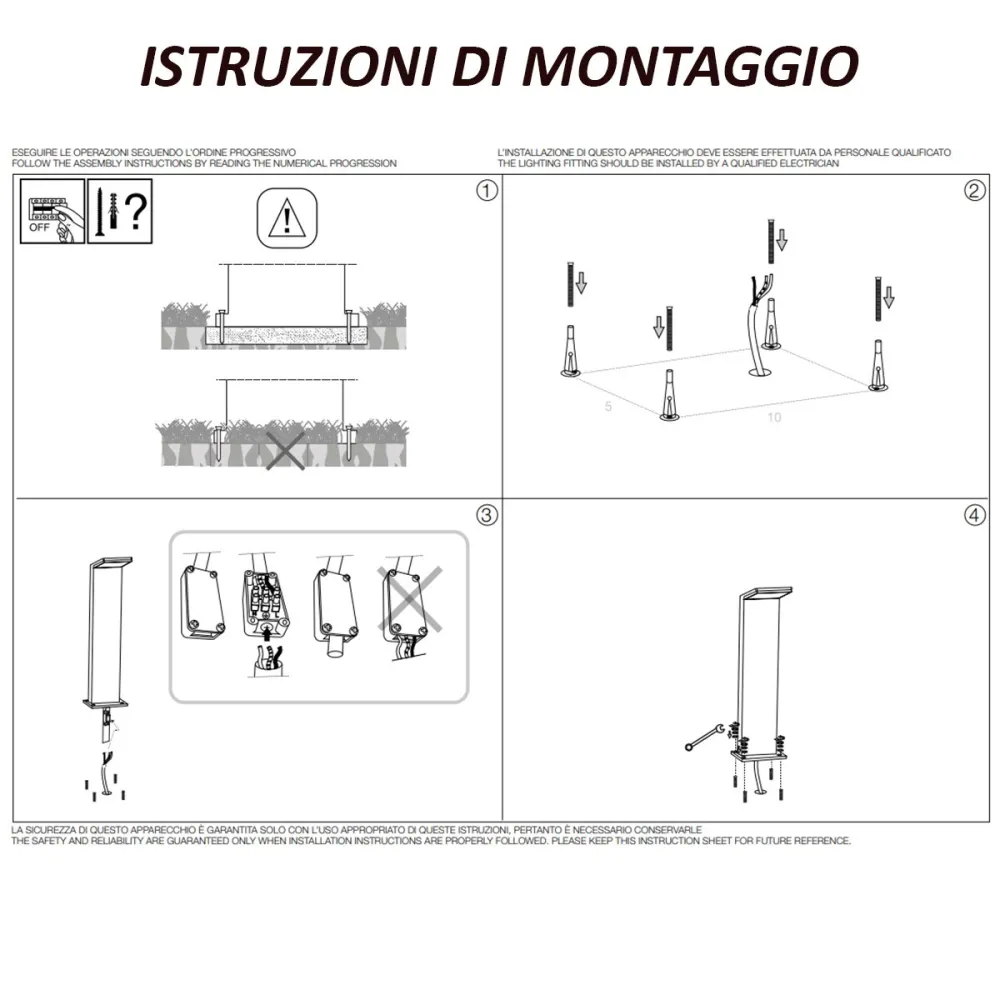 Farola de exterior moderna Ideal Lux STYLE PT H50