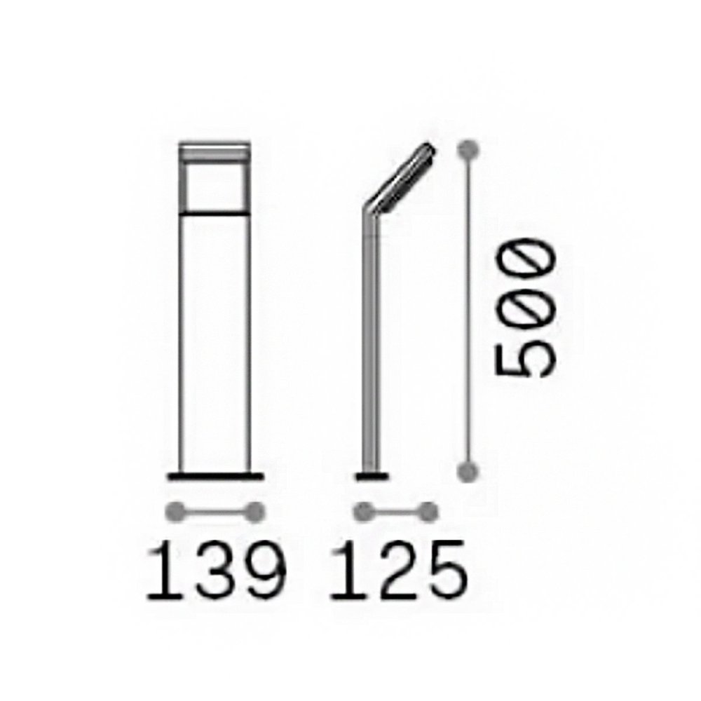 Lampadaire d'extérieur moderne Ideal Lux STYLE PT H50