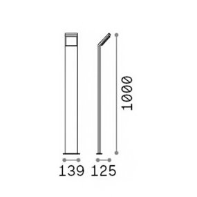 Lampadaire d'extérieur moderne Ideal Lux STYLE PT H100