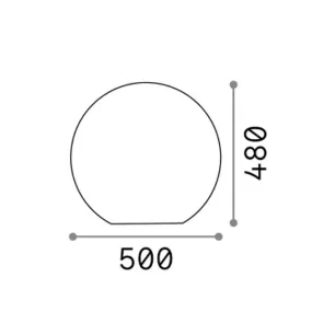 Lámpara de pie de jardín esfera Ideal Lux SOLE 191614