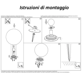 Lámpara de pie de jardín esfera Ideal Lux SOLE 318820