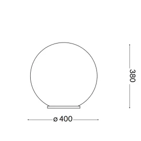 Lampada terra giardino picchetto sfera Ideal Lux SOLE 191621