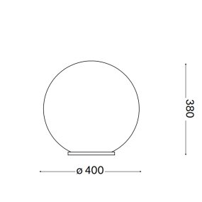 Lámpara de suelo para jardín con punta esférica Ideal Lux SOLE 191621