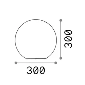 Lampada terra giardino sfera picchetto Ideal Lux SOLE 191638