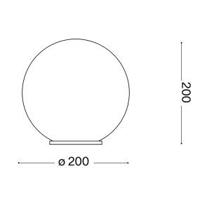 Garten-Stehleuchte Kugel Ideal Lux SOLE 318820