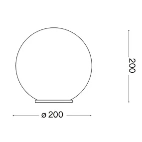Lámpara de pie de jardín esfera Ideal Lux SOLE 318820