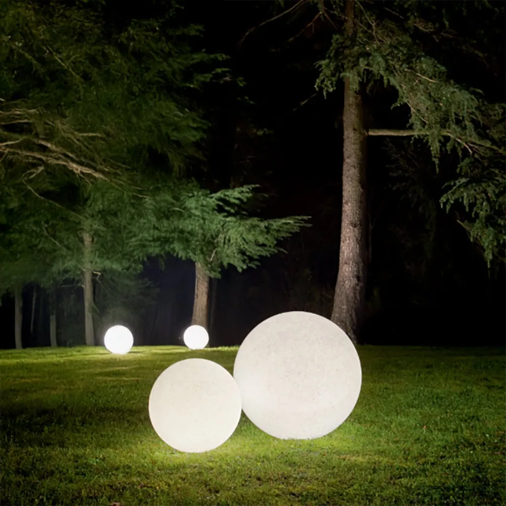 Lámpara de pie de jardín con estaca esférica Ideal Lux DORIS PT1 214009