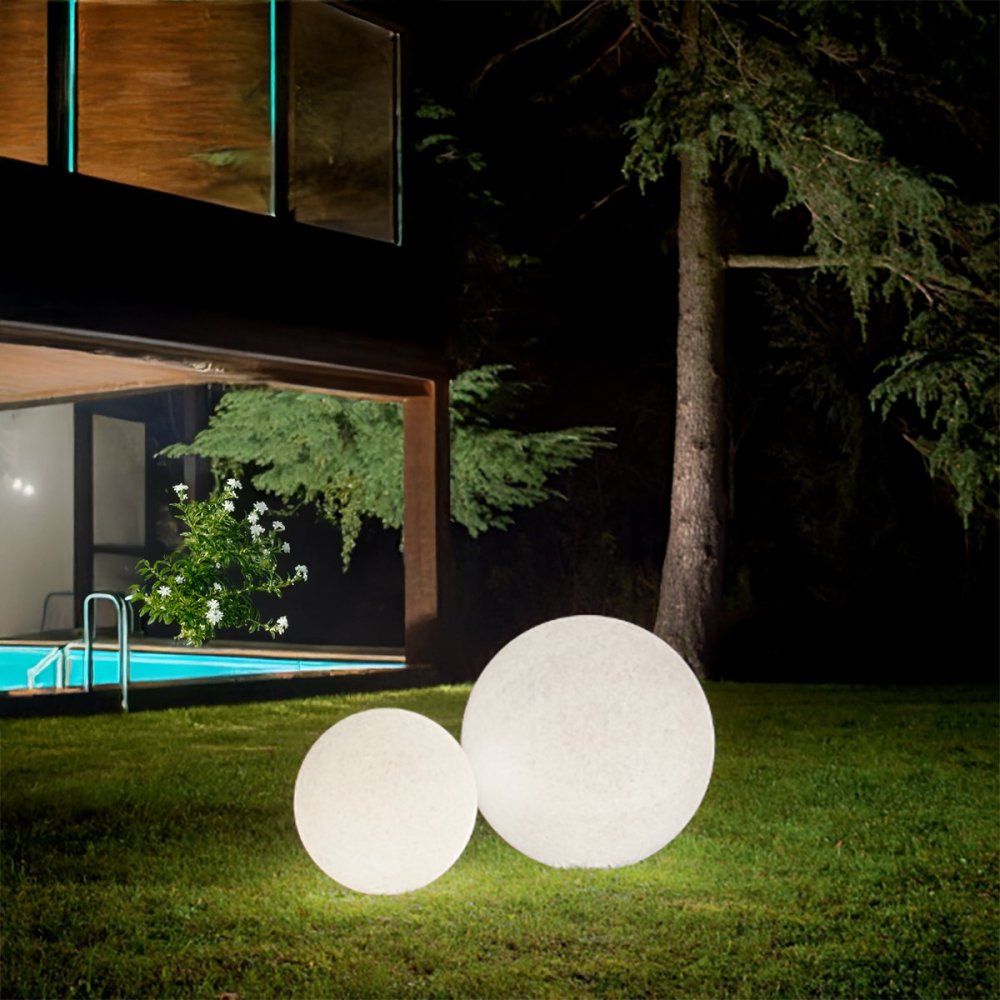Lampadaire de jardin sphérique Ideal Lux DORIS PT1 195506