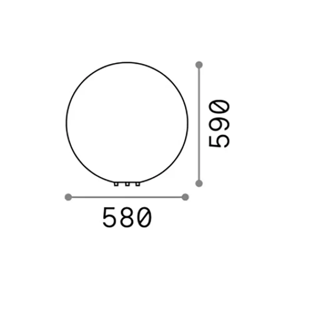 Lámpara de pie de jardín con estaca esférica Ideal Lux DORIS PT1 195490