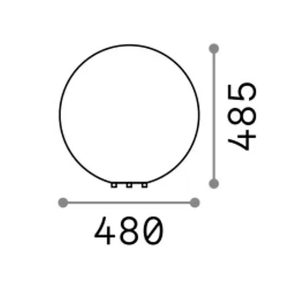 Lampada terra picchetto giardino sfera Ideal Lux DORIS PT1 195483