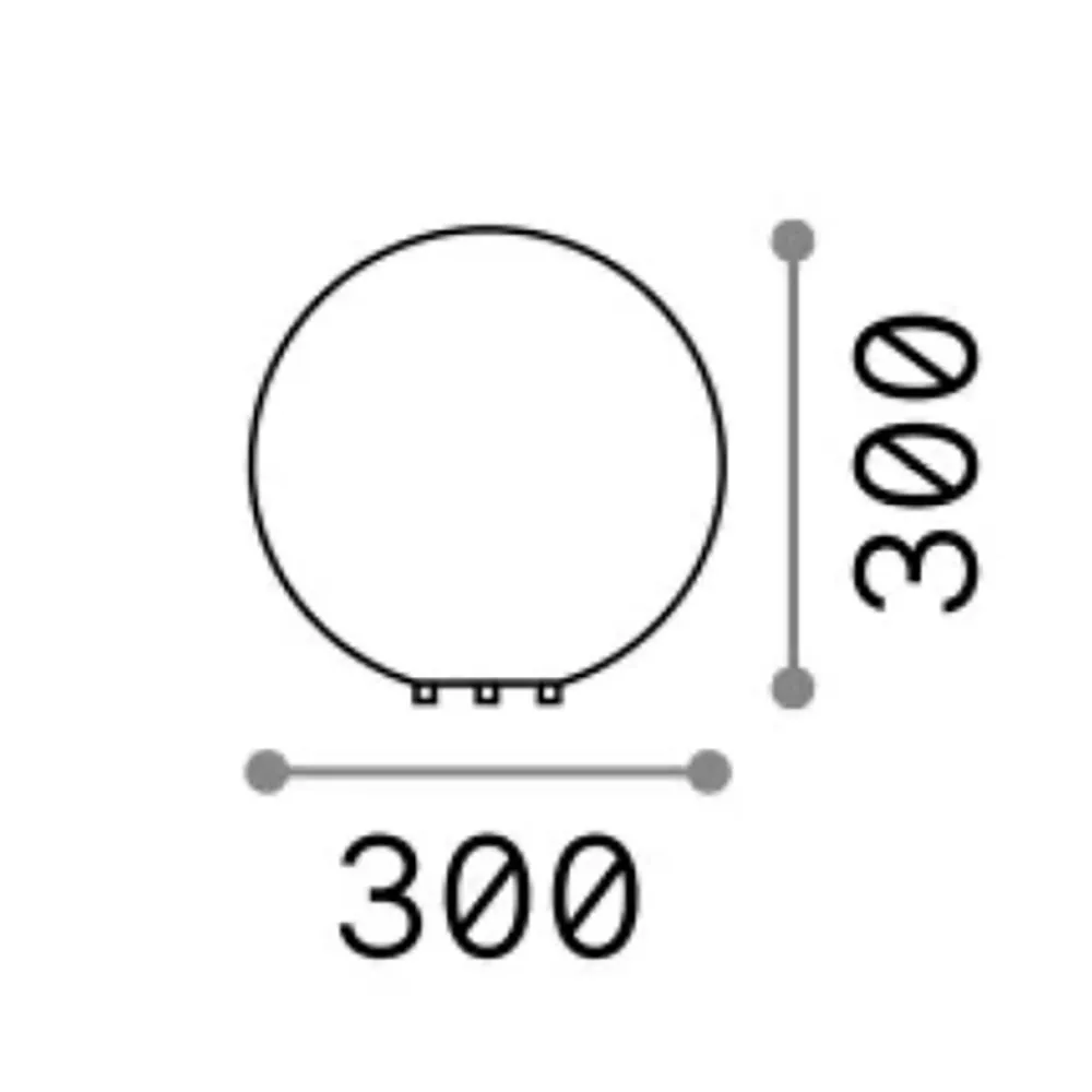 Lámpara de pie de jardín con estaca esférica Ideal Lux DORIS PT1 214009