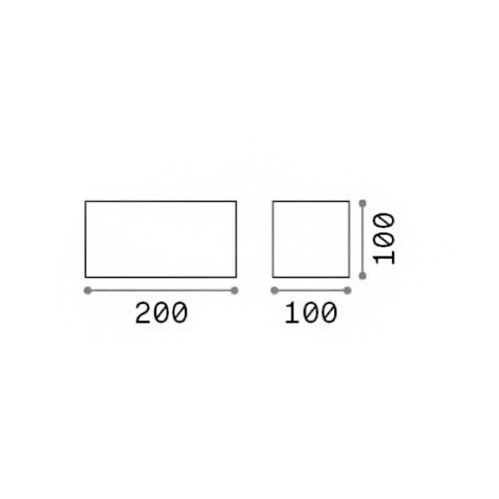 Applique led classico Ideal Lux ATOM 328669 LED 3000K IP54 alluminio biemissione