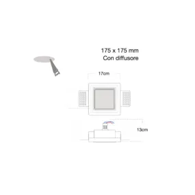 Einbaustrahler Lampadari Bartalini OTNACNI 120 GU10 LED