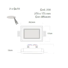 Einbaustrahler Lampadari Bartalini OTNACNI D 230 GU10 LED