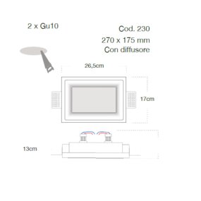 Spot encastré Lampadari Bartalini OTNACNI D 230 GU10 LED