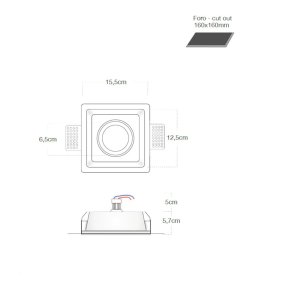 Einbaustrahler Lampadari Bartalini SEYE Q GU10 LED
