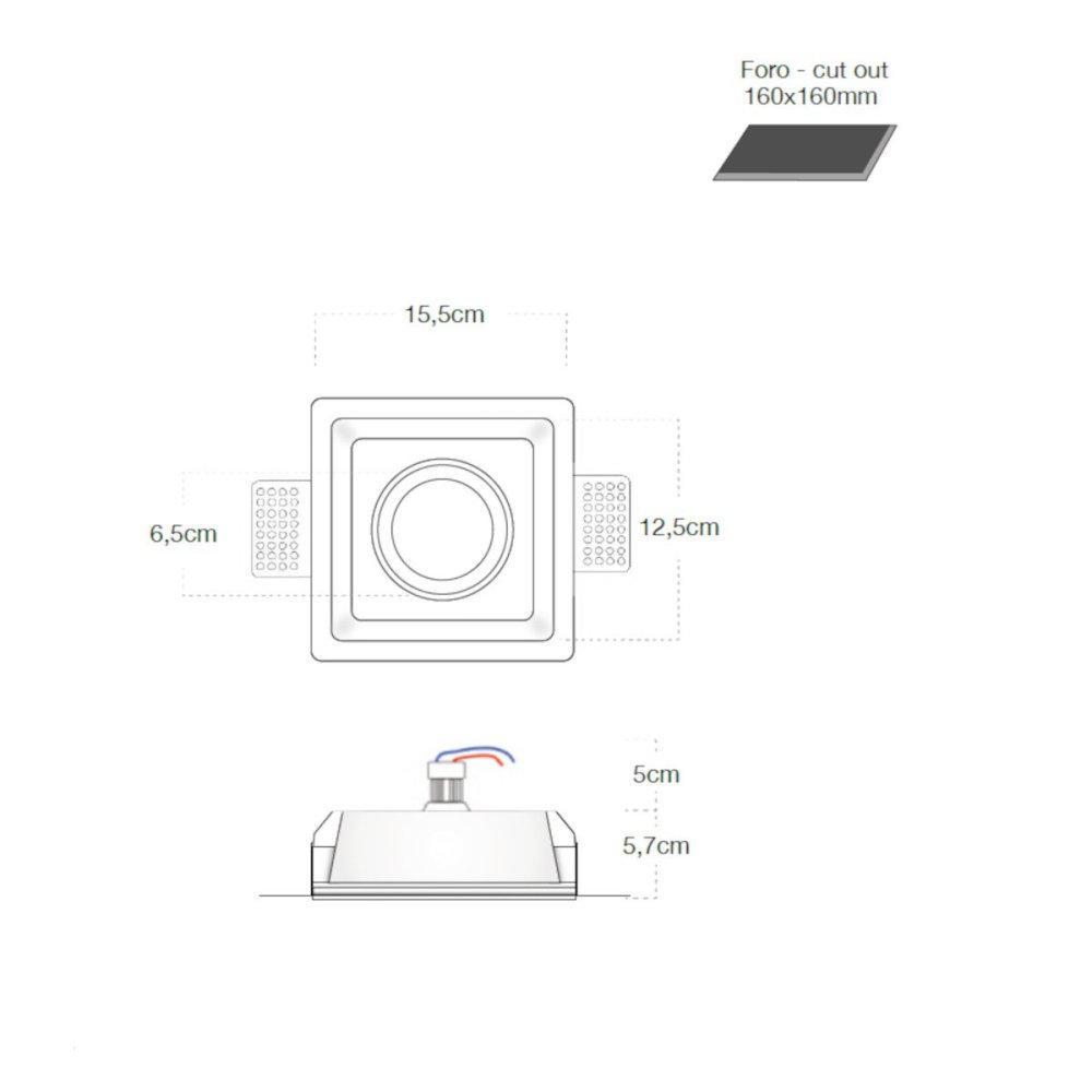Einbaustrahler Lampadari Bartalini SEYE Q GU10 LED
