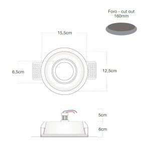 Foco empotrable Lampadari Bartalini SEYE R GU10 LED