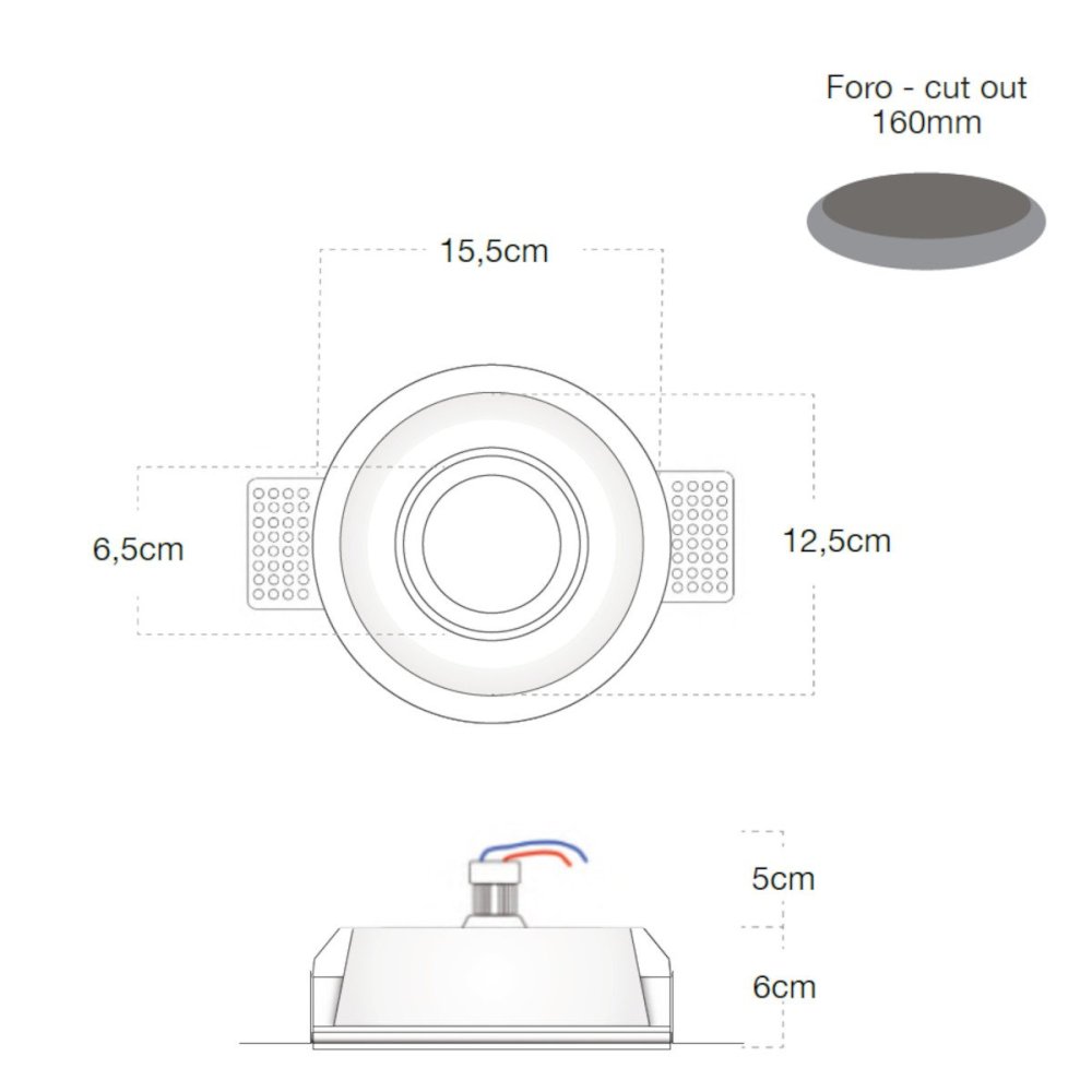 Spot encastré Lampadari Bartalini SEYE R GU10 LED