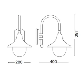 Applique esterno IP43 Ideal...