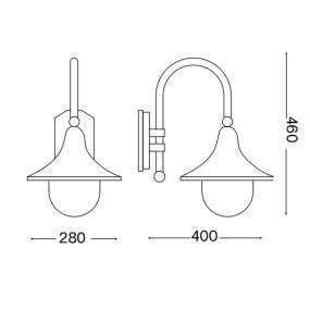 Applique esterno IP43 Ideal...