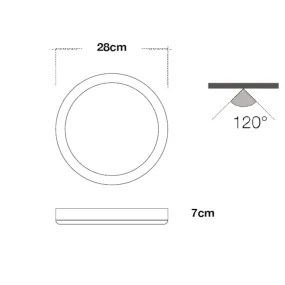 Moderne Deckenleuchte Lampadari Bartalini ANIMROAT LED CCT IP65