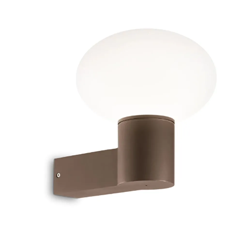 Applique classico esterno Ideal Lux CLIO 326788 E27 LED alluminio caffè plastica