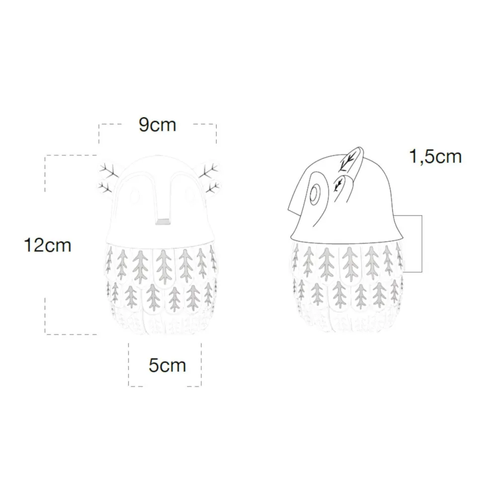 Gips Lampadari Bartalini OWL GU10 LED-Kronleuchter