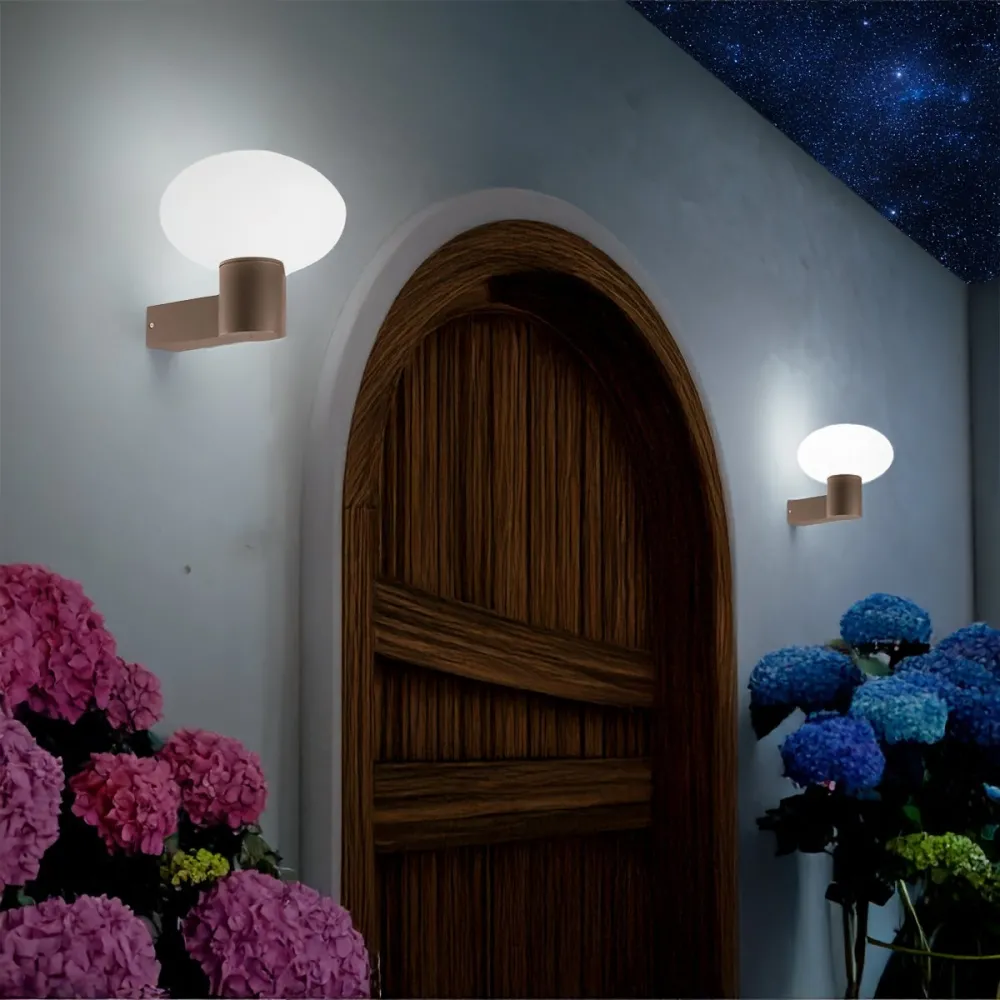 Applique classico esterno Ideal Lux CLIO 326788 E27 LED alluminio caffè plastica