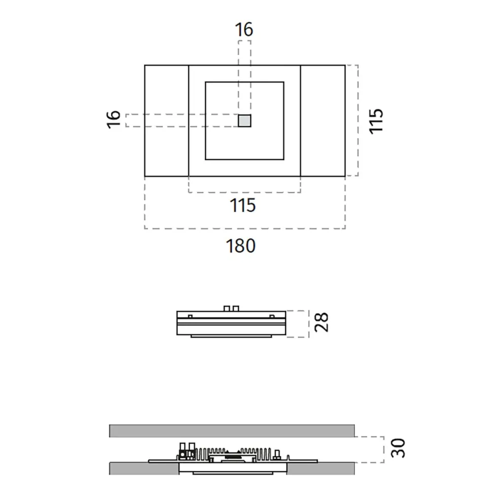 Spot encastrable en plâtre Belfiore 9010 4249L 30153