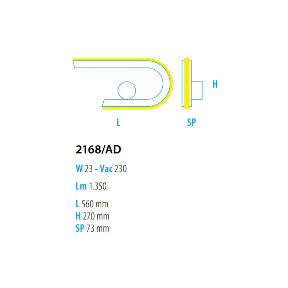 Aplique led Fratelli Braga GLIFO 2168 AD