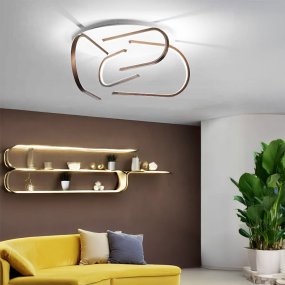 Plafonnier LED blanc bronze...