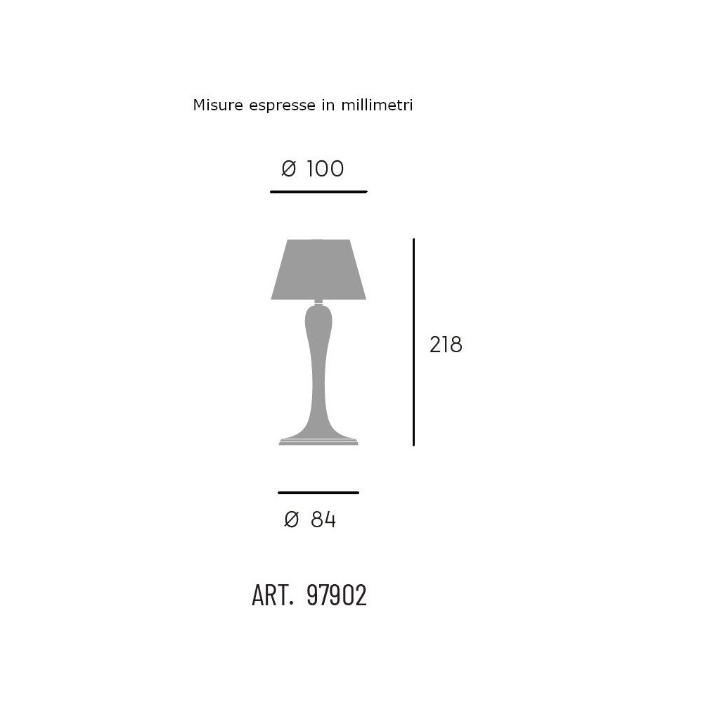 Abat-jour ricaricabile FRIDA 97902 07 LED IP65