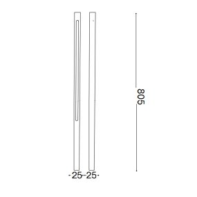 Lampioncino picchetto esterno Ideal Lux JEDI PT H80 306780 293189 12W 1250LM 3000K alluminio policarbonato