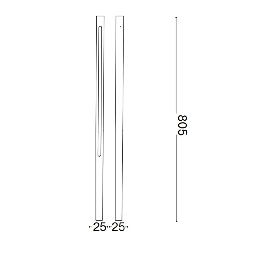 Lampioncino picchetto esterno Ideal Lux JEDI PT H80 306780 293189