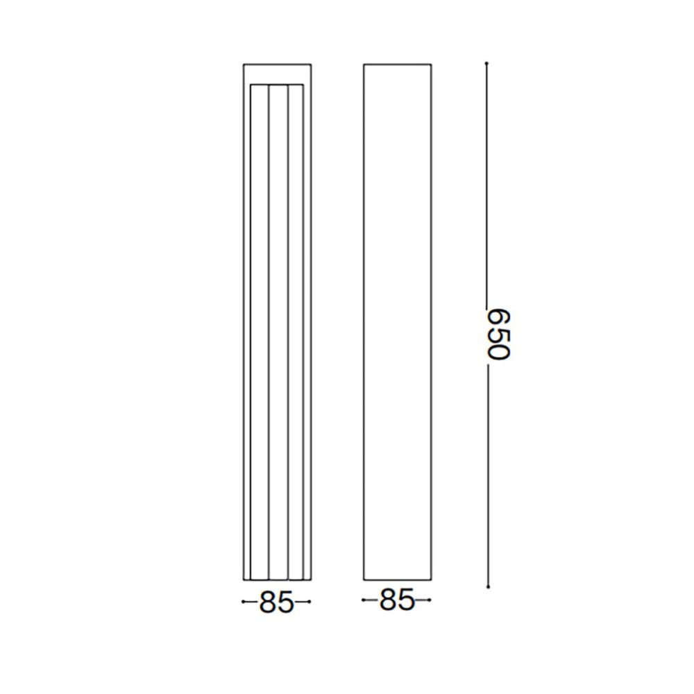 Lampioncino esterno Ideal Lux KURT 306841 294049 BIANCO 1150LM IP54 alluminio